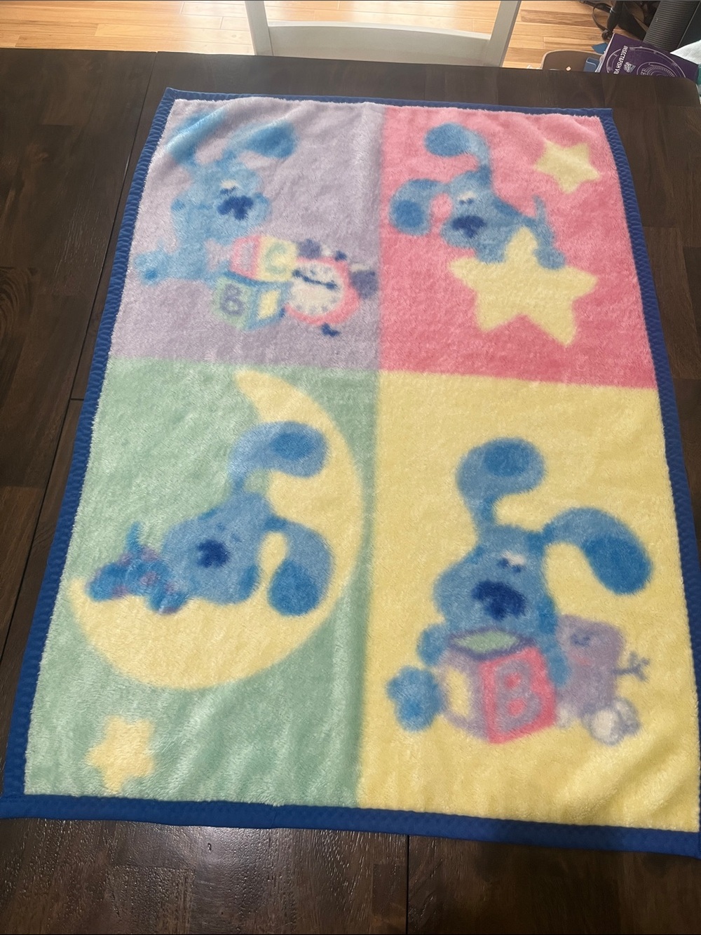 Blues Clues Plush Baby Blanket Clock    Tickety Tok Vintage 90s Y2K